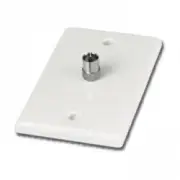 TV Antenna Wall Plate PAL Socket to F-Type Socket for Aerial Coax Lead Cable