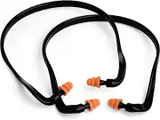 Soft Banded Silicone Reusable Washable Ear Plugs for Sleeping Swimming 2 Pairs
