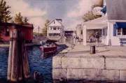 Dockside Landing LE Print by Peter Ferber - Chris Craft - Lyman - Garwood - Boat