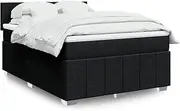 Generic Box Spring Bed with Mattress Black Double Fabric,3287261