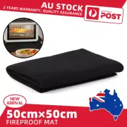 50cm×50cm BBQ Heat Resistant Fire Pit Mat Fireproof for Deck Patio Outdoor Grill