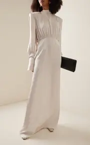 [Magda Butrym] Draped Silk Maxi Dress