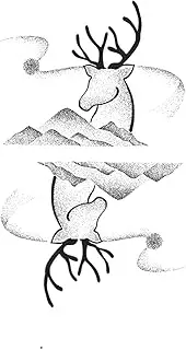 Best Friend Tattoos,Deer HC-BB-923,Deer Tattoos,Lasts 1-2 Weeks,Resilience,Water-Resistant,Real Tattoo Look,18 x 11 cm