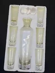 TAG Decanter and Set Of 6 Shot Glasses - Cordial Set - Never Used