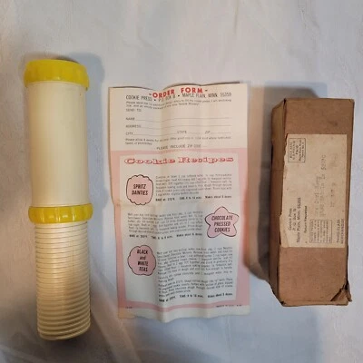 Vintage Cookie Press, Simple and Fast, Made USA, with Instructions