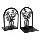 2Pcs L-shaped Metal Bookends Anti-Slip Book Holder 2025 Bookshelf