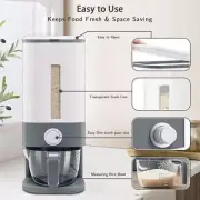 U-miss 25 Lbs Rice Dispenser, Large Grain Container Storage with Lid Measuring