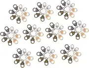 KALLORY 80pcs Heart Lobster Claw Clasp Assorted Clips for DIY Jewelry Lanyard Hooks Classic Style