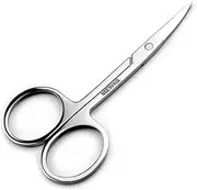 Small Eyebrow Scissors All Purpose - FEITA Mini Women's Grooming Metal Steel Curved Cutting Scissors for Brow, Lash, Nose hair, Mustache, Nail, Craft