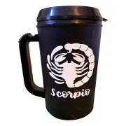 1- Mug 22 ounces= Scorpio Sign Hand Printed. Mfg. USA Non-Toxic