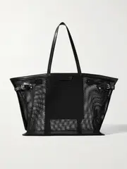 [Proenza Schouler] Proenza Schouler - Days Leather-trimmed Mesh Tote - Black - One size One size Black