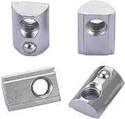 100Pcs Roll-in Spring M8 T Nut, Roll Ball Slide-In Nuts for 4040 Series Aluminum Extrusion Profile