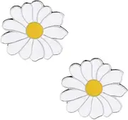 [TOZLU] Cute Daisy Flower Enamel Brooch Badges Brooches Lapel Pins Sweet Practical