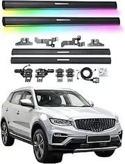 BJOHQ Electric Running Boards Compatible for Proton X70 2025 with Light, SUV, Off-Road & Pickup Trucks - Retractable Truck Steps & Nerf Bars