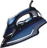 2000W Anti-Drip Steam Iron for Clothes, Variable Temperature and Steam Control, Ceramics Soleplate, Self-Cleaning, for Home, Office & Travel - Blue