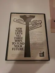 New York Life Insurance Print Ad 1984 Framed 8.5x11