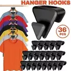 36PCS Triangles Clothes Hanger Clothes Hanger Connector Hooks Triple Space Saver
