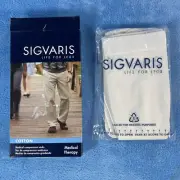 SIGVARIS Medical Compression Socks Knee Cotton Men Sz M4 20-30mmHg White