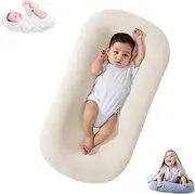 Baby Lounger, Bionic Design Baby Lounger for Newborn 0-24 Months, Soft Organic Cotton Breathable Lounger for Infants