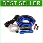 Complete 0 Gauge Amplifier Wiring Kit with RCA and Fuse - Perfect for Vehicles