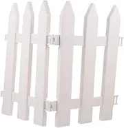 [GANAZONO] 2pcs White Fairy Garden Fence Edgings Picket Borders Courtyard Patio Gate Miniature Plants Plastic Interlock Halloween