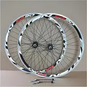 Road Bike Wheelset 700C Road Bike Wheels ，40MM Double Wall Aluminum Alloy MTB Bike Disc Brake Wheelset ，Quick Release Palin Disc Bearing for 7 8 9 10 11 12 Speed