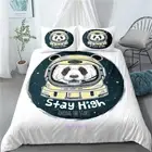 Single/Double/Queen/King Bed Doona/Duvet/Quilt Cover Set Linen Panda Spaceman