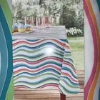 NEW Mainstays PEVA Tablecloth Multicolor Stripes Rectangle 60" x 84"