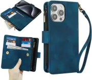 for iPhone 15 Pro Max Wallet Case with 9 Card Holders,for iPhone 15 Pro Max Case