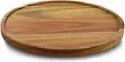 9" Acacia Wood Lazy Susan Organizer Kitchen Turntable for Cabinet Pantry Table O