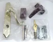 Wright brand Patio/Screen door locking entry set, burgundy and brass, locksmith