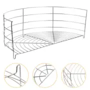 Semi- Drop Rack Grease Splatter Guard for Frying Pan Half Round