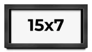 15x7 Shadow Box Frame Grey Charcoal Black | 0.875 Inches Deep | Wood Shadowbox D