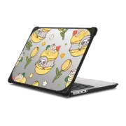 MacBook Pro 14-inch (M1 - M4) Bounce Case Cute Sloth in Lemon Macaron with Yellow Tulip - Kawaii Animal with Sweet Food & Flower in the Garden