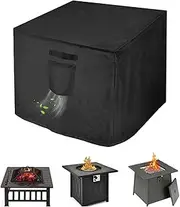 Outdoor Fire Pit Cover, Waterproof Fire Pit Shade, Portable Square Firepit Cover for Beach Garden Balcony Camping Deck RV Travel Tailgating Backyard