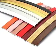LKYJD U-Shape Edge Banding 5m, PVC Self Adhesive Veneer Edging Trim, Peel and Stick Trim Molding, Flexible Mirror Border(Glossy black,7mm)