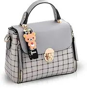 [NICOLE & DORIS] NICOLE&DORIS Handbags for Women Lovely Flap Handbag for Girls top-Handles Lattice Shoulder Bags