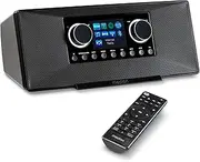 MEDION P85333 Internet radio with DAB+ (WLAN, FM, Spotify Connect, Amazon Music, USB, Headphone jack, AUX, stereo line-out cinch, sleep timer) black