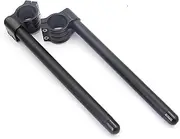 Motorcycle Handle Bar Fork Tube Motorcycle Clip On 7/8" CNC Handlebar Regular Riser Silver for 33mm 35mm 37mm 39mm 41mm 43mm 45mm 48mm 50mm 51mm Handlebar Riser(48mm)