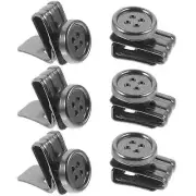 6 Pcs Strap Buttons Suspender for Mens Pants Suspenders Brace Clip Iron Attacher