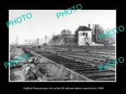 OLD 8x6 HISTORIC PHOTO OF TRAFFORD PENNSYLVANIA RAILROAD DEPOT TOWER c1960