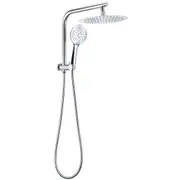 WELS 2IN1 8/10/12" Thin Shower Head 3 Mode Handheld Gooseneck Wall Arm Round Set