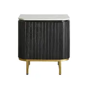 Deva Bedside with Marble Top Black
