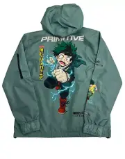 Primitive x My Hero Academia Men's Izuki Midoriya Anorak Jacket NWT XL