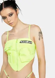 [Namilia] Neon Yellow Tactical Bandana Top
