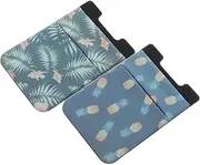 BRIGHTFUFU 2pcs Phone Case Back Wallet Holder Pineapple Leaf Design Durable Storage for Cards and Cash for Smartphones Convenient and Stylish Phone Back Holder