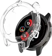 FitTurn Protective Case intended for Garmin Venu2 Venu 2 Plus Case Cover Shock-Proof TPU Protective Case Shell Protector Sleeve intended for Garmin Venu 2 Plus Smartwatch (Clear)