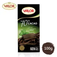 在飛比找momo購物網優惠-【Valor】70%薄荷黑巧克力片100g/片
