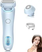 Proustore Razor, Proustore Glide Pro 3.0 Razor for Women, Silk Glide Pro Electric Shaver, 2 in 1 Electric Shaver for Women, Ipx7 Waterproof Wet & Dry Use, Removable Head (Blue)