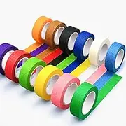 Colored Masking Tape,Rainbow Colors Painters Tape,Labeling Tape,12 Pack Colored Tape Writable Easy Tear Masking Tape Set for DIY Crafts,Artistic Writing,Spray Painting,Masking Decoration (15mmx12m)